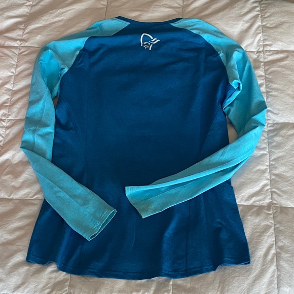 Norrøna Blue/Aqua Long Sleeve Shirt Women Medium - Picture 5 of 7